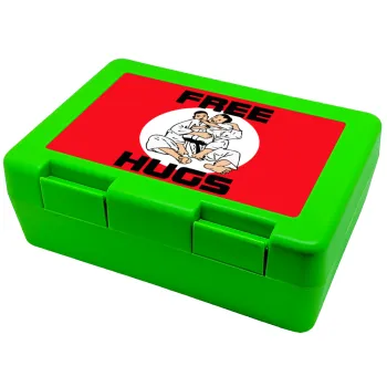 JUDO free hugs, Παιδικό δοχείο κολατσιού ΠΡΑΣΙΝΟ 185x128x65mm (BPA free πλαστικό)