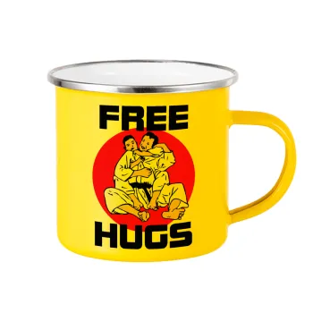 JUDO free hugs, Κούπα Μεταλλική εμαγιέ Κίτρινη 360ml
