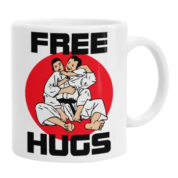 JUDO free hugs, Κούπα, κεραμική, 330ml