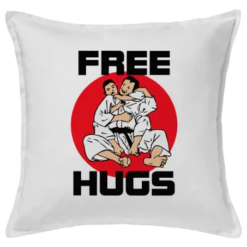 JUDO free hugs, Sofa cushion White 50x50cm includes filling