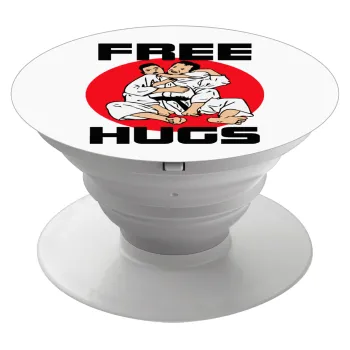 JUDO free hugs, Phone Holders Stand  Λευκό Βάση Στήριξης Κινητού στο Χέρι