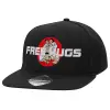 Καπέλο Ενηλίκων Flat Snapback Μαύρο, (100% ΒΑΜΒΑΚΕΡΟ TWILL, ΕΝΗΛΙΚΩΝ, UNISEX, ONE SIZE)