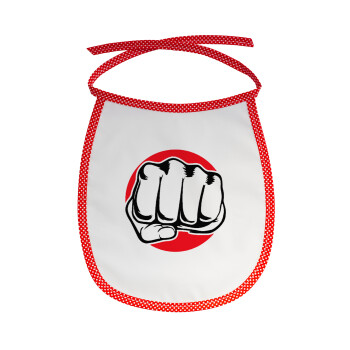 Punch, Σαλιάρα μωρού αλέκιαστη με κορδόνι Κόκκινη