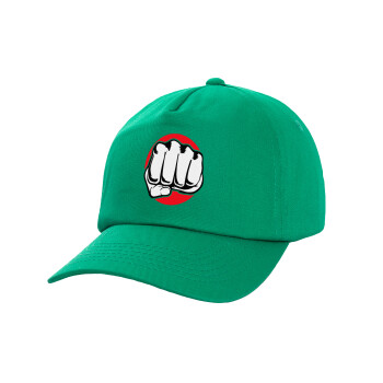 Γροθιά (punch), Καπέλο Ενηλίκων Baseball, 100% Βαμβακερό,  Πράσινο (ΒΑΜΒΑΚΕΡΟ, ΕΝΗΛΙΚΩΝ, UNISEX, ONE SIZE)
