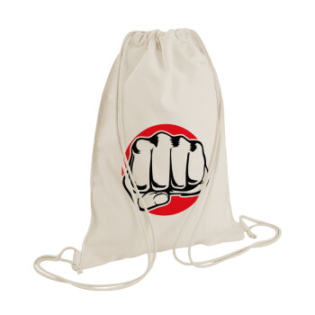 Punch, Τσάντα πλάτης πουγκί GYMBAG natural (28x40cm)