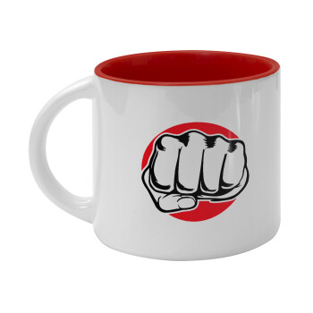 Punch, Κούπα κεραμική 400ml Λευκή/Κόκκινη