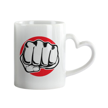 Punch, Mug heart handle, ceramic, 330ml