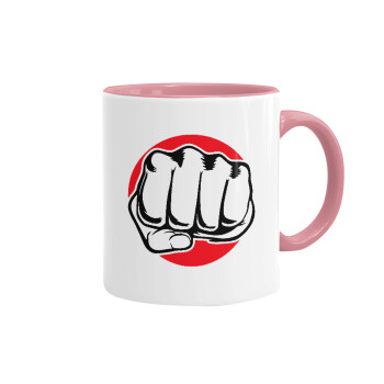 Punch, Mug colored pink, ceramic, 330ml