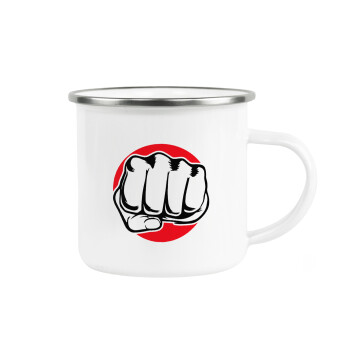 Punch, Metallic enamel cup white 360ml