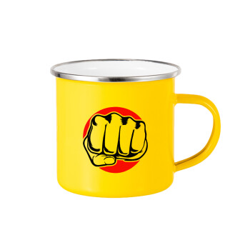 Γροθιά (punch), Κούπα Μεταλλική εμαγιέ Κίτρινη 360ml
