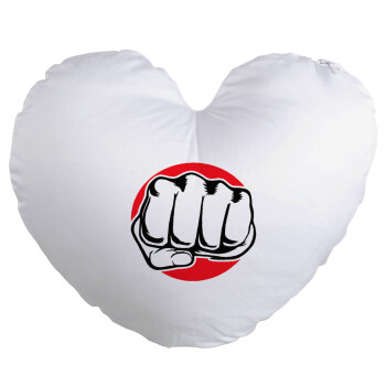 Γροθιά (punch), Μαξιλάρι καναπέ καρδιά 40x40cm περιέχεται το  γέμισμα