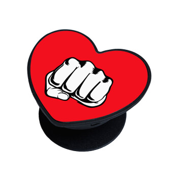 Γροθιά (punch), Phone Holders Stand  καρδιά Μαύρο Βάση Στήριξης Κινητού στο Χέρι