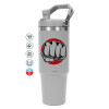 GREY color, 890ml (30oz) stainless Steel Tumbler with Handle