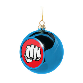 Punch, Blue Christmas tree ball ornament 8cm