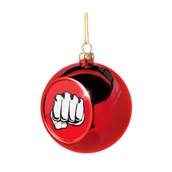 Γροθιά (punch), Χριστουγεννιάτικη μπάλα δένδρου Κόκκινη 8cm