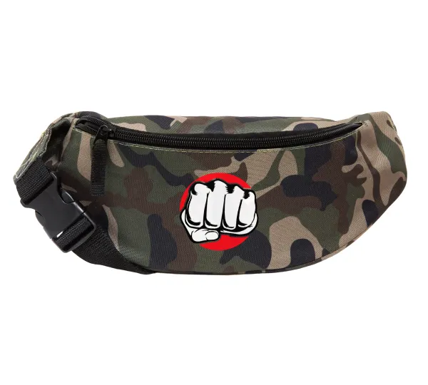 Punch — Unisex waist bag (banana) in Jungle camouflage color with 2 pockets