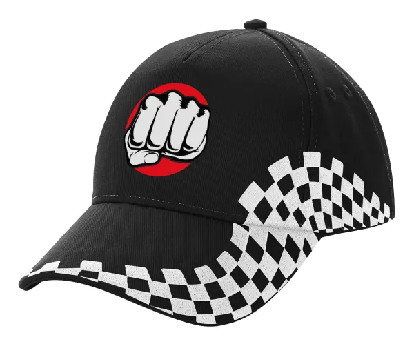 Γροθιά (punch) — Καπέλο Ενηλίκων Ultimate ΜΑΥΡΟ RACING, (100% ΒΑΜΒΑΚΕΡΟ DRILL, ΕΝΗΛΙΚΩΝ, UNISEX, ONE SIZE)
