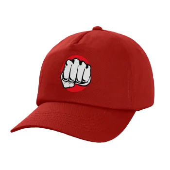 Punch, Adult Baseball Cap, 100% Cotton, Red (COTTON, ADULT, UNISEX, ONE SIZE)
