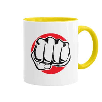 Punch, Mug colored yellow, ceramic, 330ml