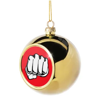 Punch, Golden Christmas tree ball ornament 8cm