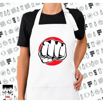 Γροθιά (punch), Ποδιά μακριά Σεφ ολόσωμη με τσέπες white (ΕΝΗΛΙΚΩΝ)