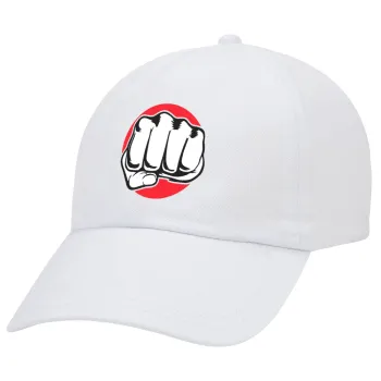 Punch, Adult Baseball Cap White 5-panel (POLYESTER, ADULT, UNISEX, ONE SIZE)