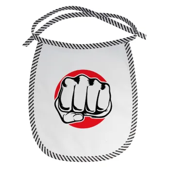 Punch, Σαλιάρα μωρού αλέκιαστη με κορδόνι Μαύρη