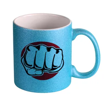 Γροθιά (punch), Κούπα Σιέλ Glitter που γυαλίζει, κεραμική, 330ml