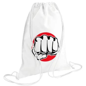 Punch, Backpack pouch GYMBAG white (28x40cm)