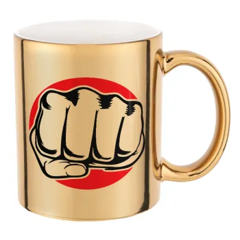Punch, Mug ceramic, gold mirror, 330ml