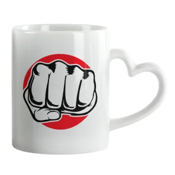 Punch, Mug heart handle, ceramic, 330ml