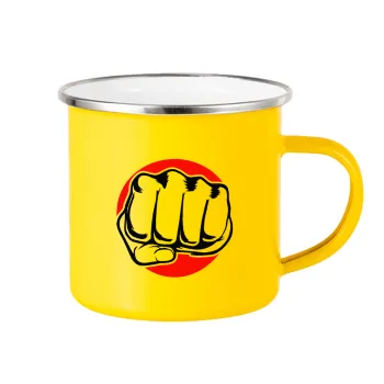 Γροθιά (punch), Κούπα Μεταλλική εμαγιέ Κίτρινη 360ml