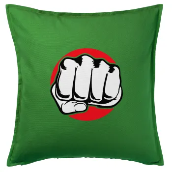 Punch, Sofa cushion Green 50x50cm includes filling