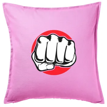 Punch, Sofa cushion Pink 50x50cm includes filling