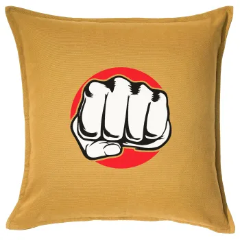 Punch, Sofa cushion YELLOW 50x50cm includes filling