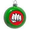 Green Christmas tree ornament bauble 8cm