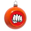 Orange Christmas tree ornament bauble 8cm