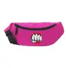 Unisex τσαντάκι μέσης (μπανάνα) χρώματος ΡΟΖ με 2 τσέπες