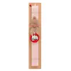 Easter Set, wooden keychain & scented flat Easter candle (30cm) (PINK)