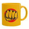 Ceramic coffee mug yellow, 330ml