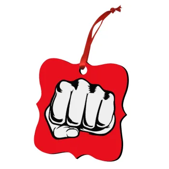 Punch, Christmas ornament polygon wooden 7.5cm