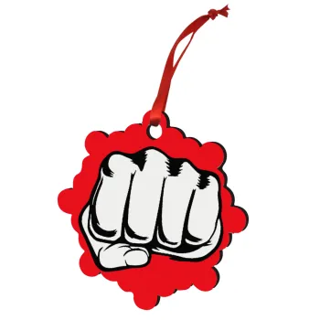 Punch, Christmas ornament snowflake wooden 7.5cm