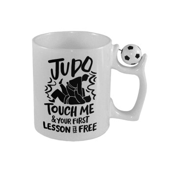 Judo Touch Me And Your First Lesson Is Free, Κούπα με μπάλα ποδασφαίρου , 330ml
