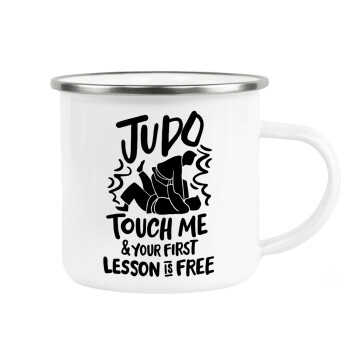 Judo Touch Me And Your First Lesson Is Free, Κούπα Μεταλλική εμαγιέ λευκη 360ml