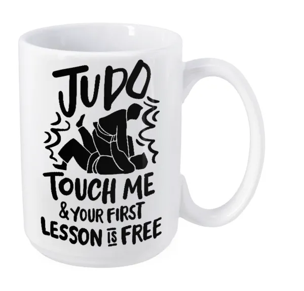 Judo Touch Me And Your First Lesson Is Free — Mega mug, ceramic, 450ml