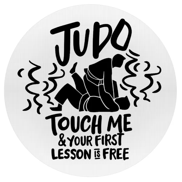 Judo Touch Me And Your First Lesson Is Free — Mousepad Στρογγυλό 20cm