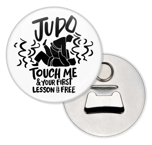 Judo Touch Me And Your First Lesson Is Free — Μαγνητάκι & Ανοιχτήρι (5.9cm)