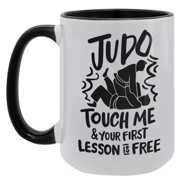 Judo Touch Me And Your First Lesson Is Free — Mega 15oz Μαύρη