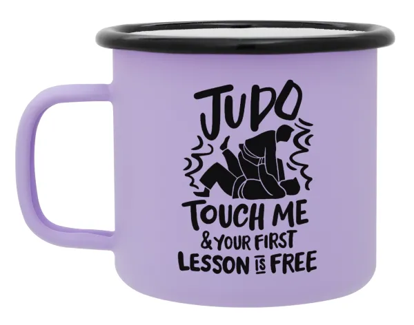 Judo Touch Me And Your First Lesson Is Free — Κούπα Μεταλλική εμαγιέ ΜΑΤ Light Pastel Purple 360ml