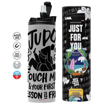 Judo Touch Me And Your First Lesson Is Free, Tumbler stainless steel GREY 600ml